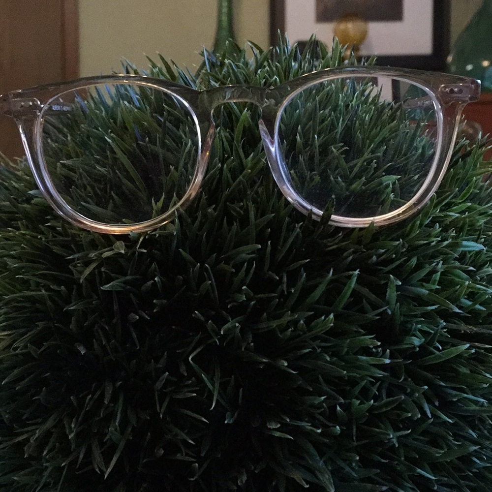 Clear taupe glasses